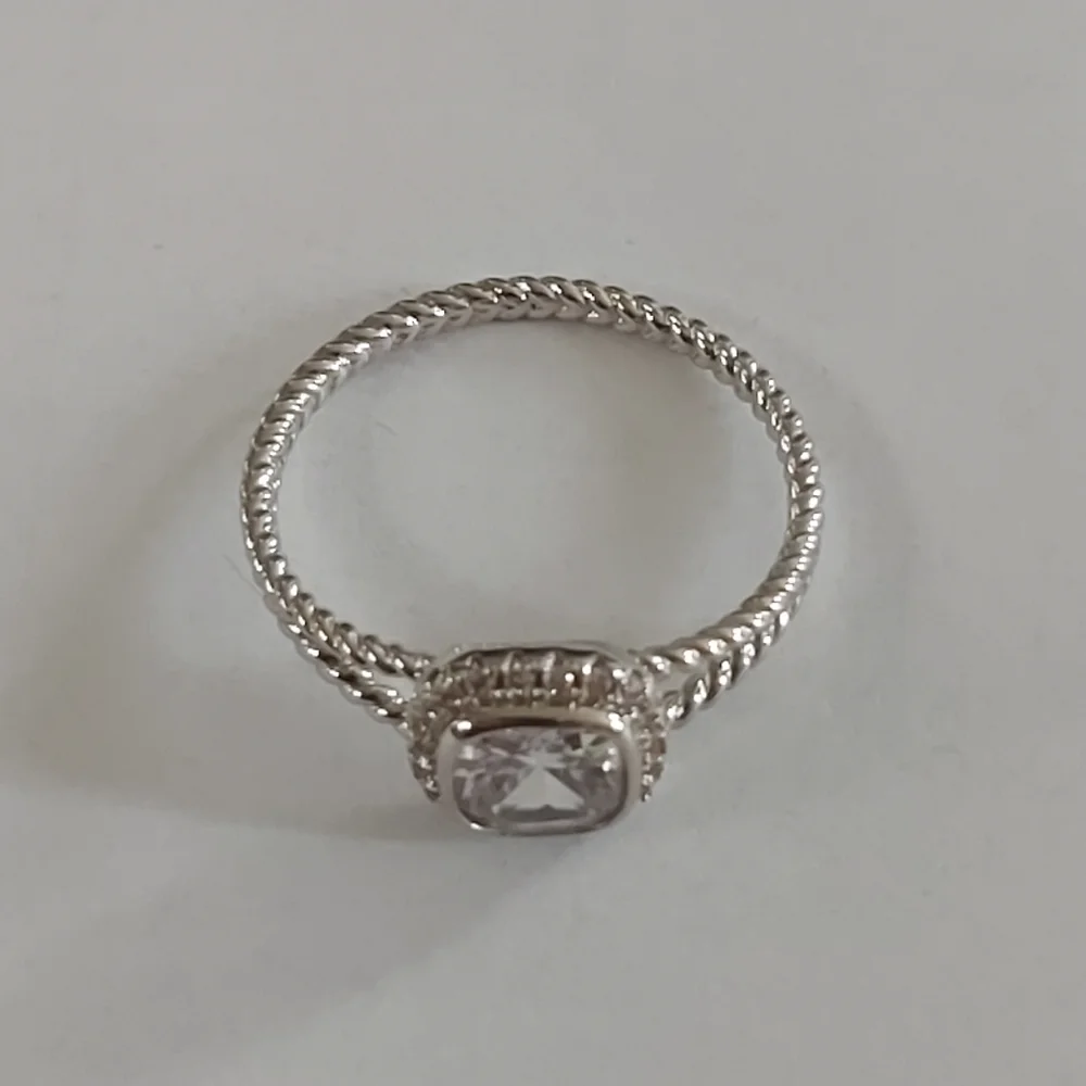 Charmed Aroma Rhodium Plated Rope Ring - Picture 5 of 8